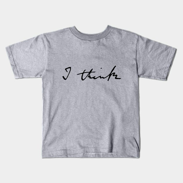 Darwin's I Think Kids T-Shirt by PaleoCarnKreations